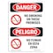 Signmission OSHA Sign, No Smoking On These Premises Bilingual, 24in X 18in Rigid Plastic, 18" W, 24" L, Spanish OS-DS-P-1824-VS-1474 - alternate 1